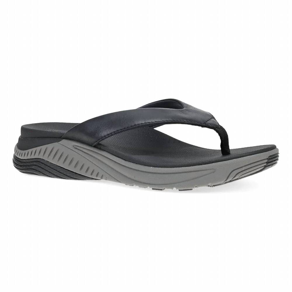 NEW DANSKO women's rosemary flip flop in black calf